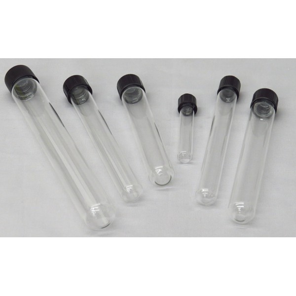 5pcs per order Black Screw Cap Test Tubes Round Bottom Borosilicate ...