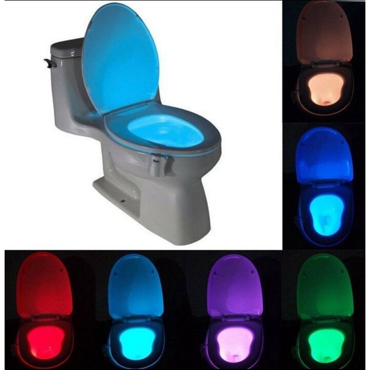 Toilet Night Light 8 Color LED Motion Sensing Automatic Bowl Shopee