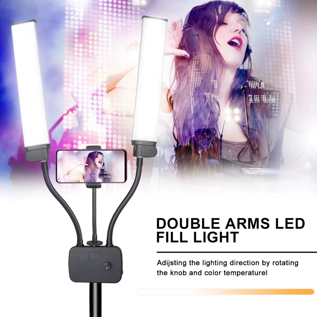 Doublearm LED fill light dimmable beauty LED video light 3200K4500K