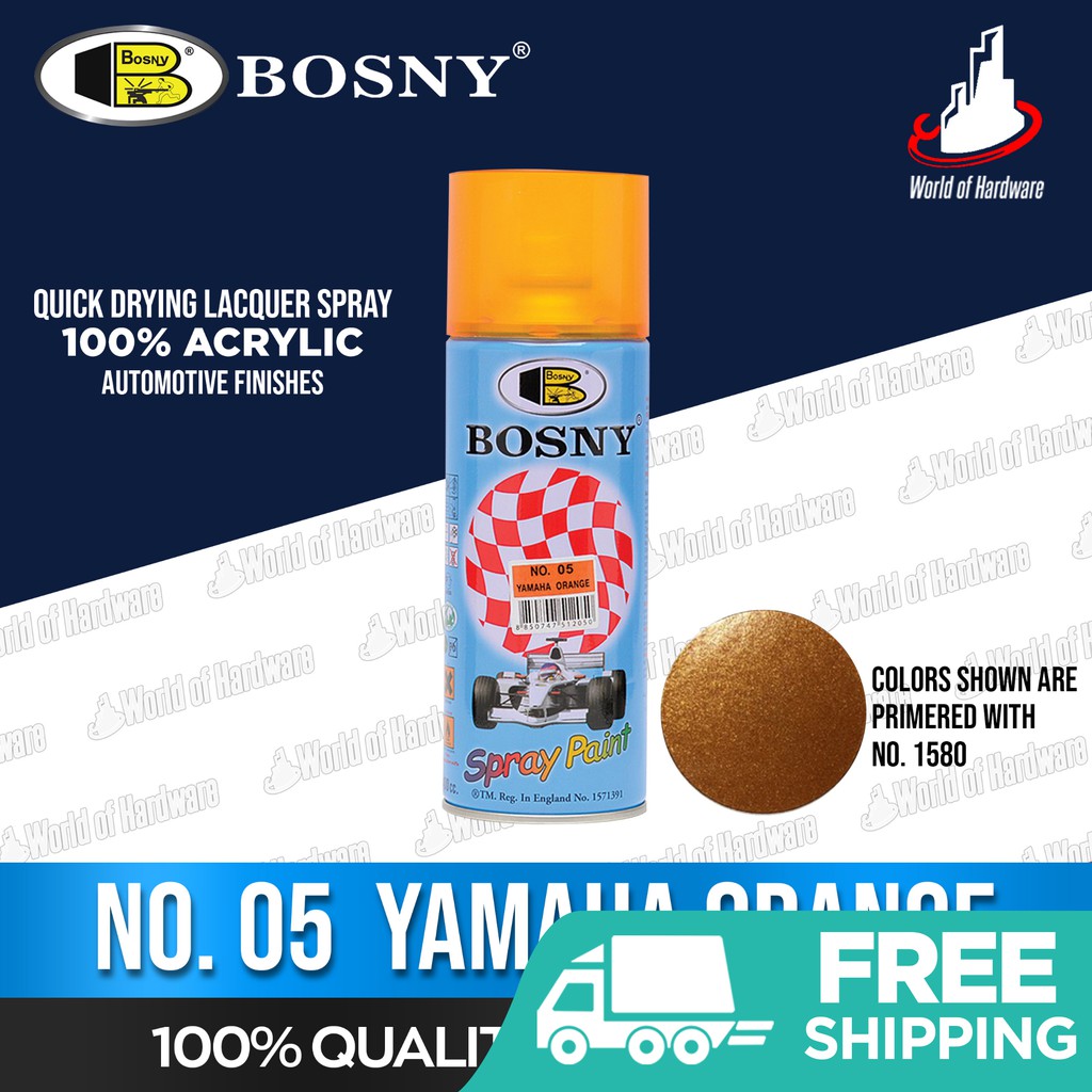 Bosny Candy Tone Color Spray Paint Yamaha Orange Shopee Philippines