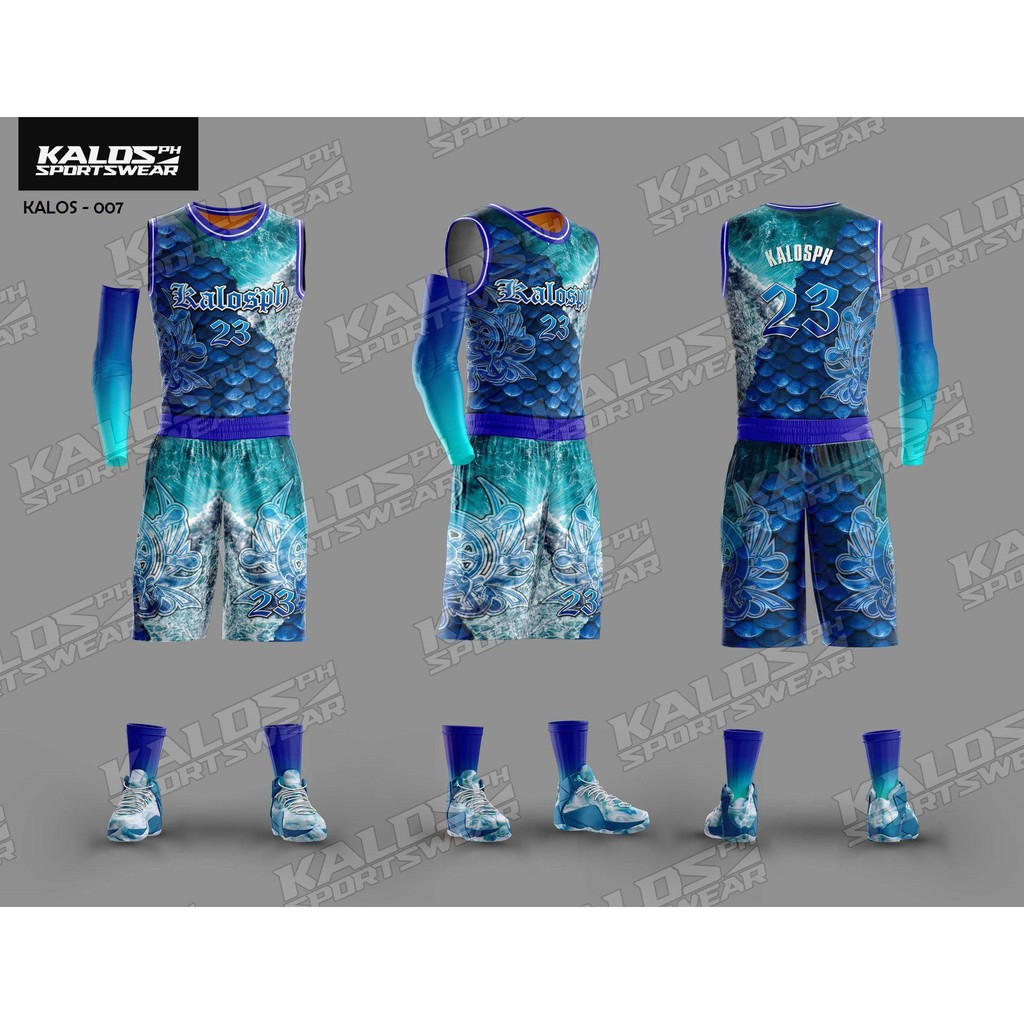 040 SEAFARER MARINE SEAMAN DESIGN BASKETBALL JERSEY SET SANDO AND SHORT