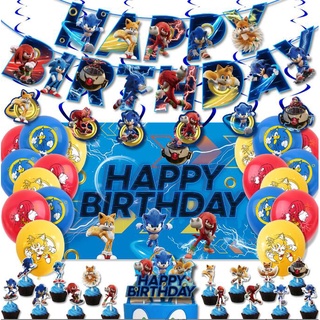  Sonic Happy Birthday Cake Toppers, Hedgehog