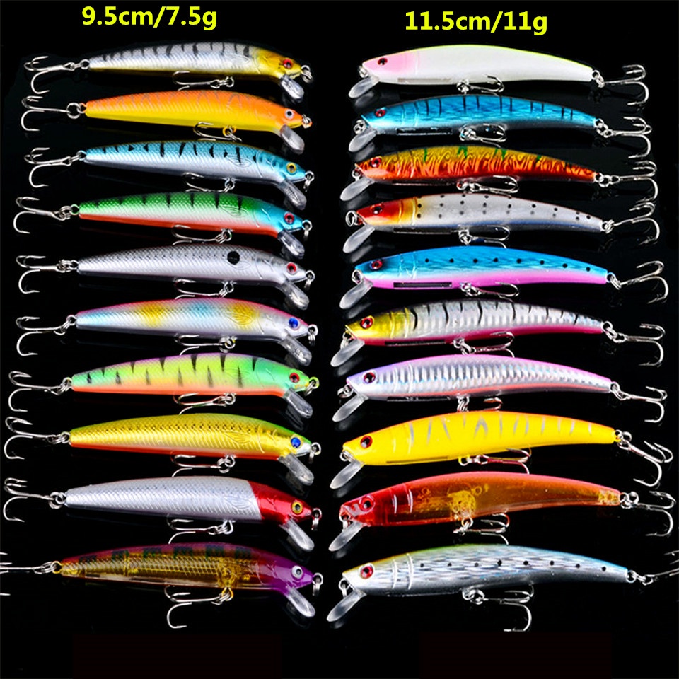 20pcs Isca Artificial Bait Fishing Lure Kit Minnow Lure