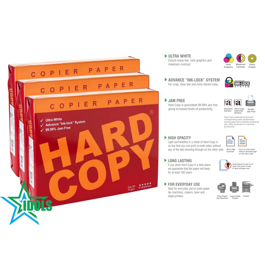 Hard Copy Paper SOLD PER BOX/5REAMS ( note: 2 BOX Max. lang po.pag ...
