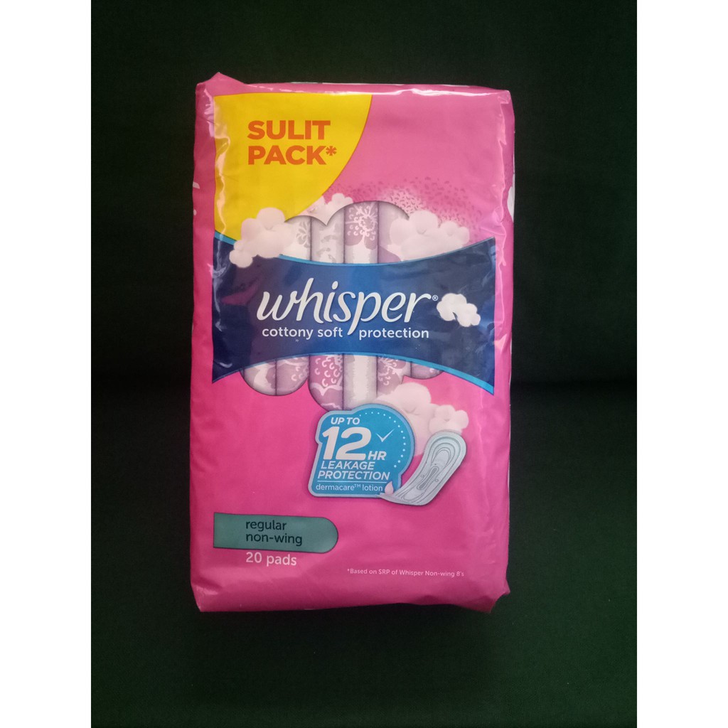 Whisper Sulit Pack - Regular Non-Wing (20 pads)pink