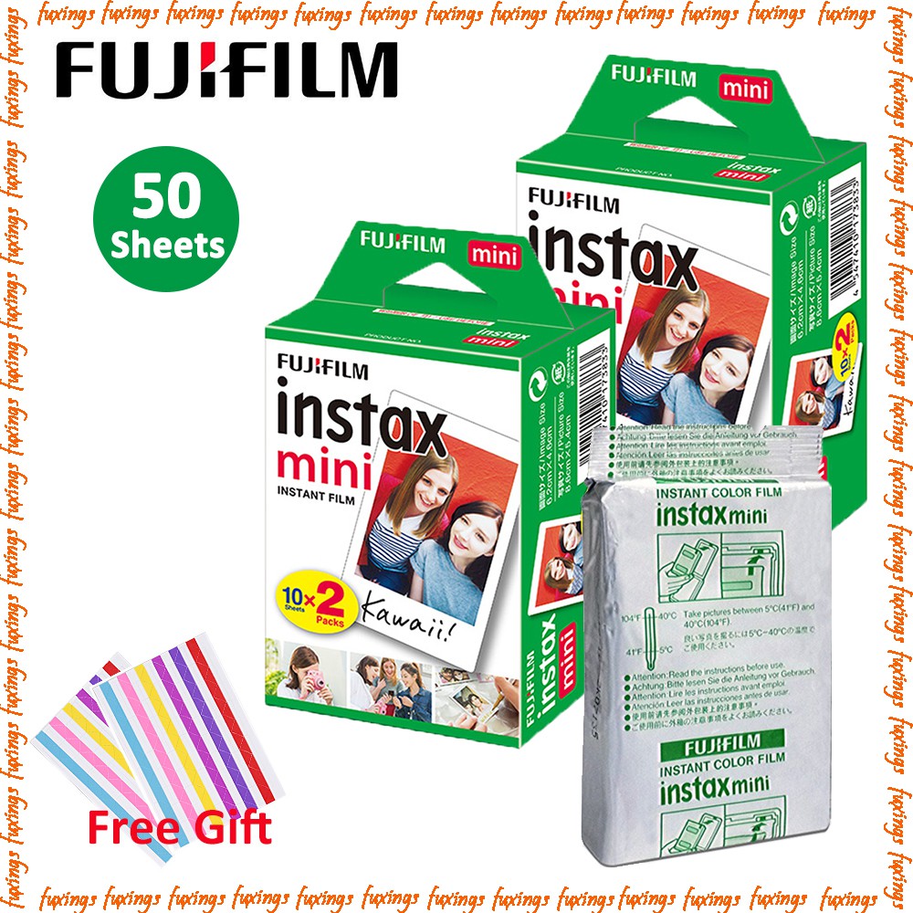 *Free Corner Sticker* EXP 062025 FUJI Instax Mini White Film Photo For