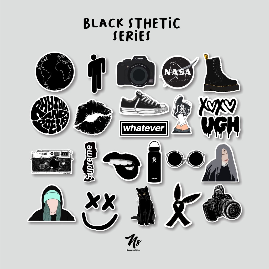 Sticker PACKAGE BLACKSTHETIC SERIES STICKER SKIN CASE HP SKIN LAPTOP ...
