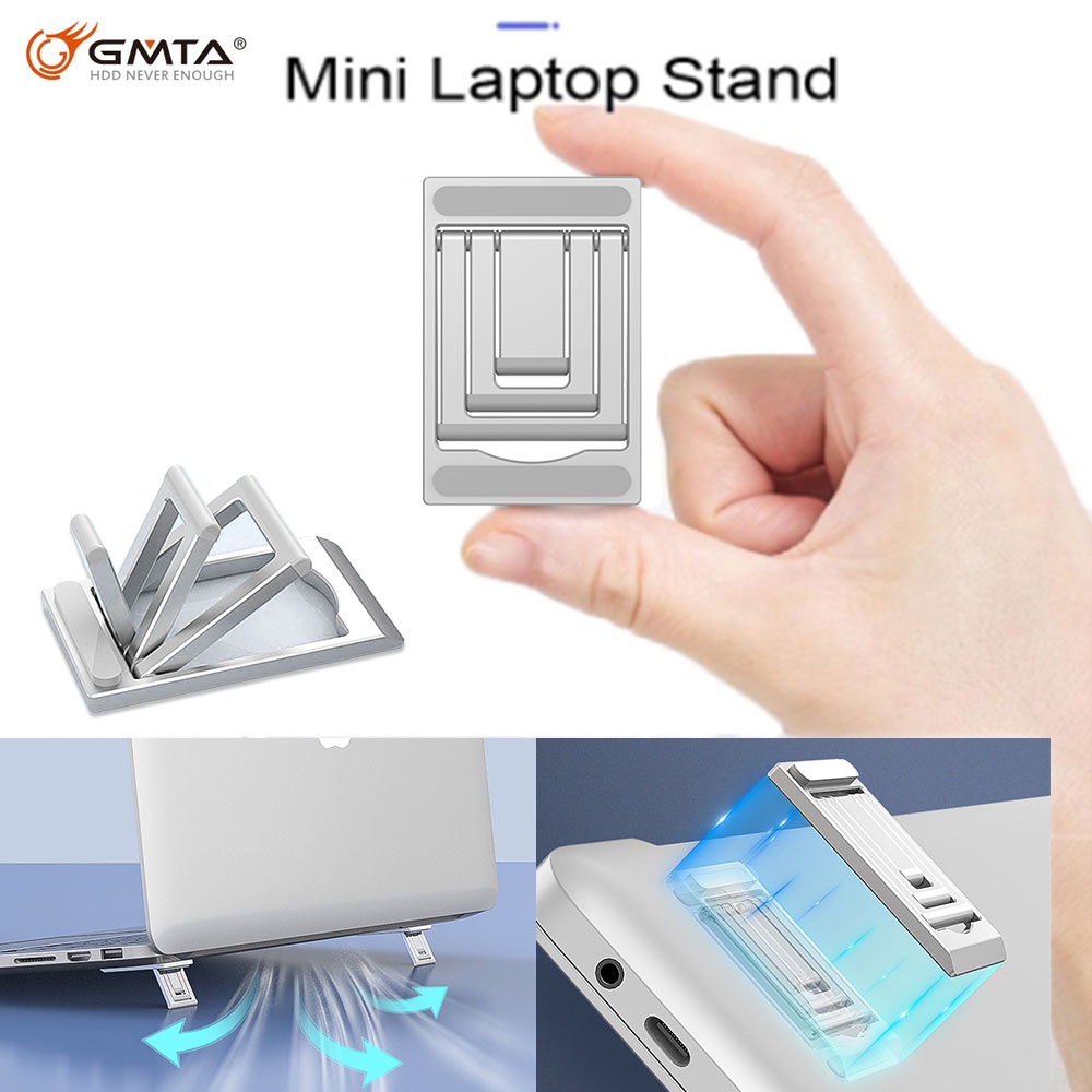 Mini Portable 2pcs Laptop Stand Aluminium 3-Position Adjustable Mini  Lightweight Stealth Stand Laptop Holder