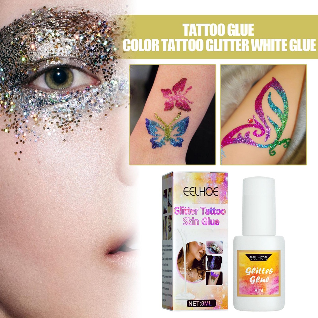 Skin Glue Skinfriendly Body White Glue For Glitter Tattoos Gel Flash