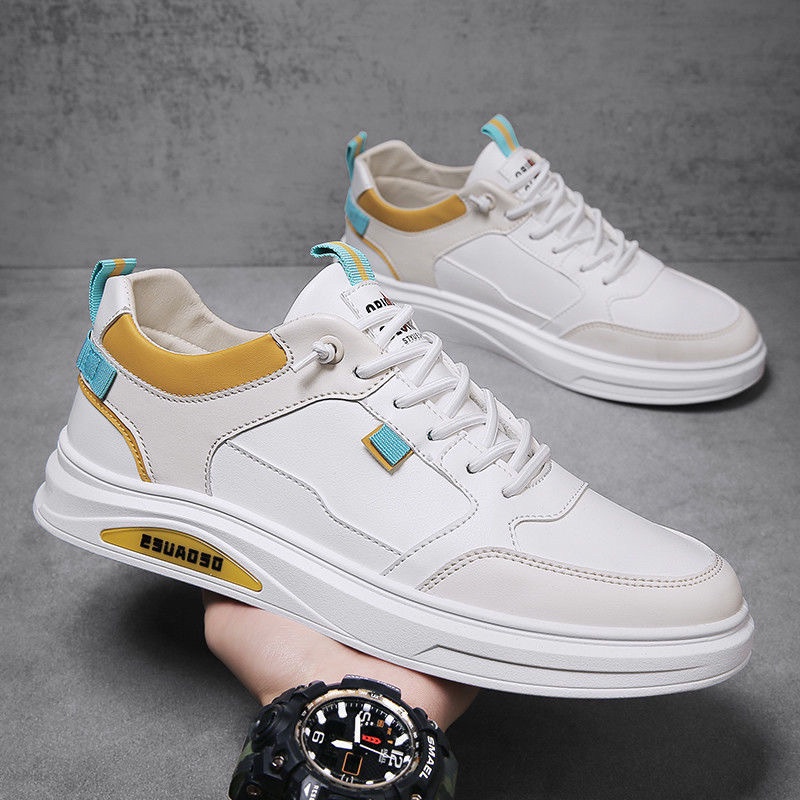Men's 2022 new summer boy's skate shoes lightweight low-top all match  casual small white shoes