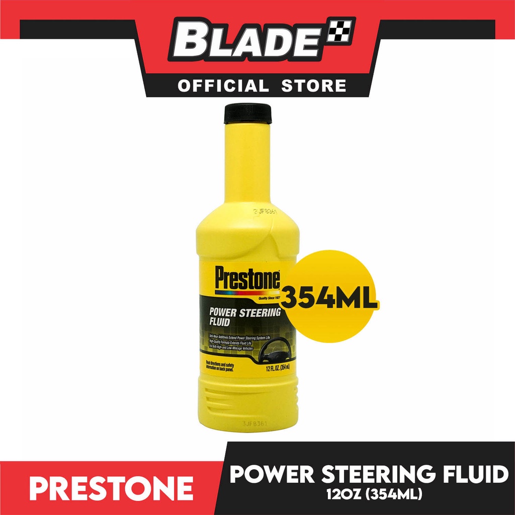Prestone Power Steering Fluid 12oz (354ml) Anti Wear Additives Extended ...