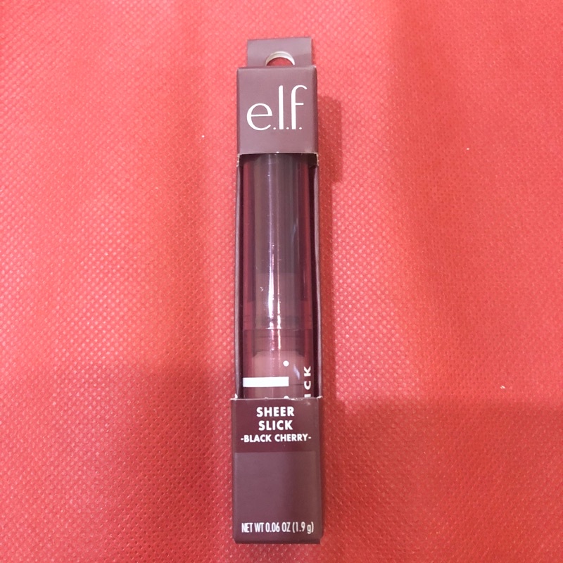 AUTHENTIC Elf cosmetics sheer slick lipstick black cherry dupe Clinique