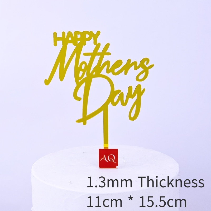 10 Pcs Set Happy Birthday Pack Acrylic Cake Topper Happy Mothers Day