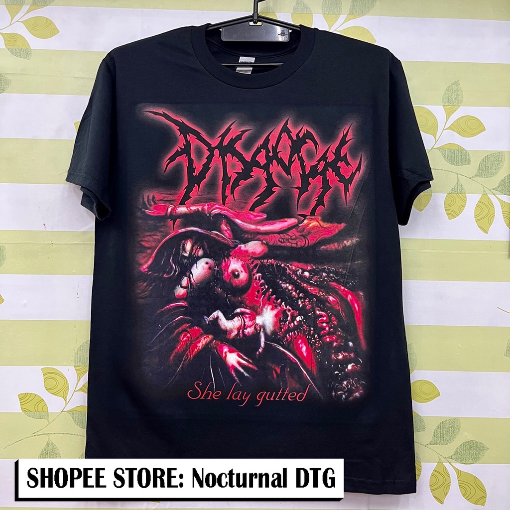 DISGORGE - SHE LAY GUTTED SHIRT DTG PRINT ( M-209 ) | Shopee Philippines