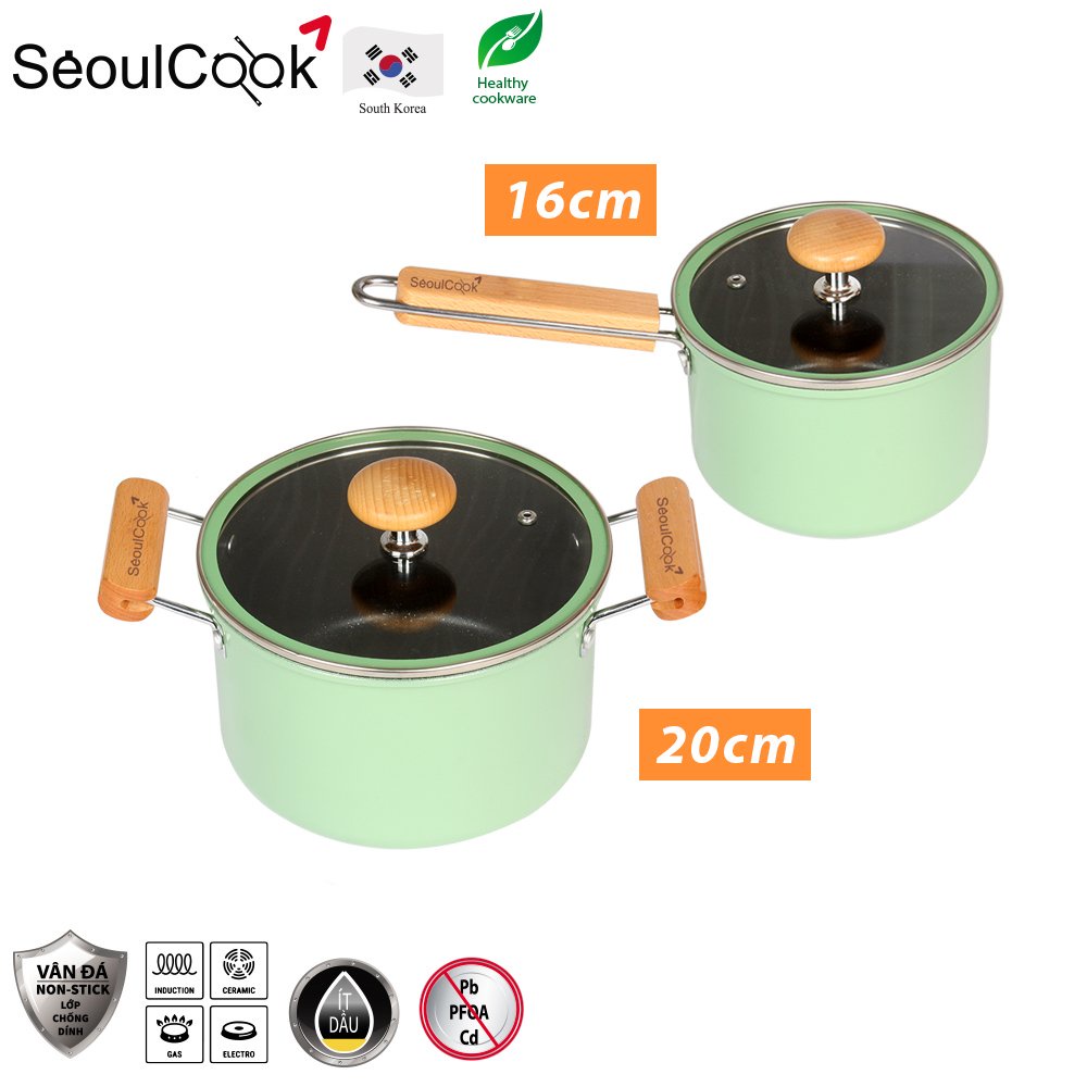 Seoulcook Luxury 16cm pot Combo + 20cm bottom pot