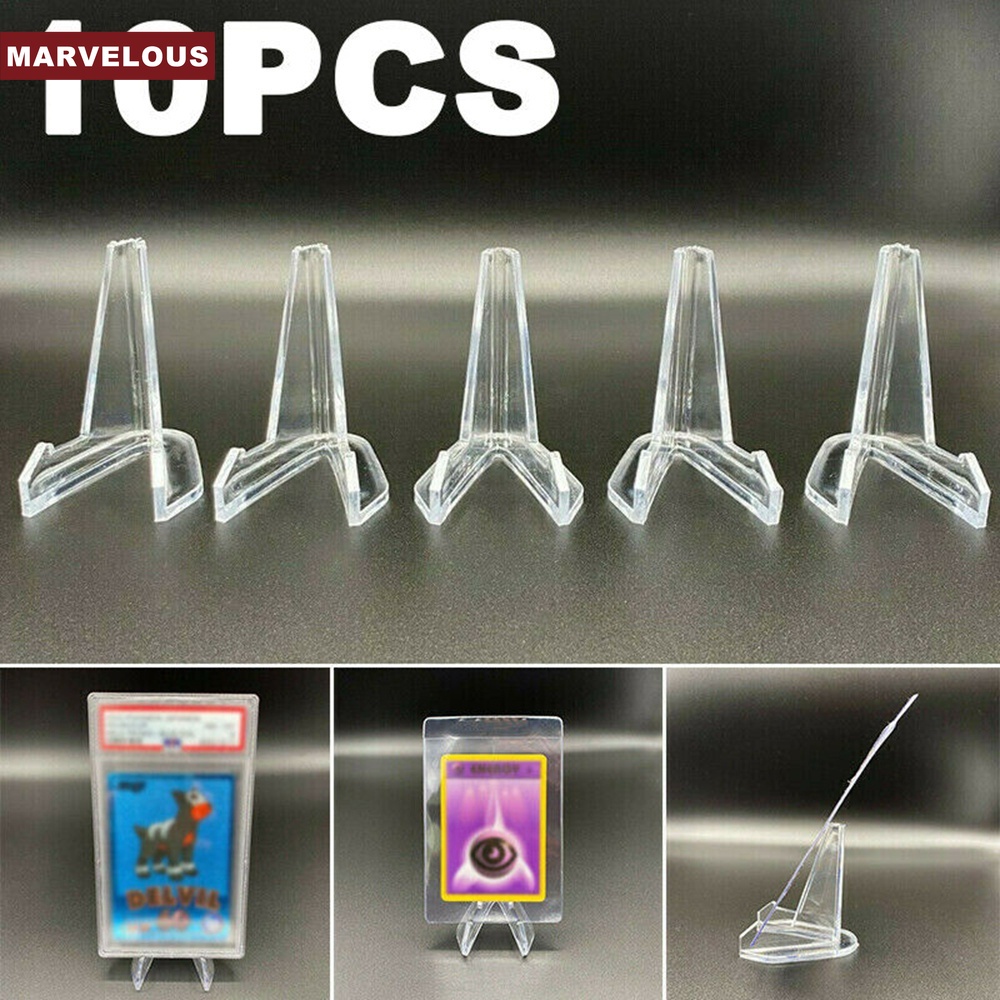 10pcs/set Card Stand Graded Cards Display Stand Coins Small Box Paper ...