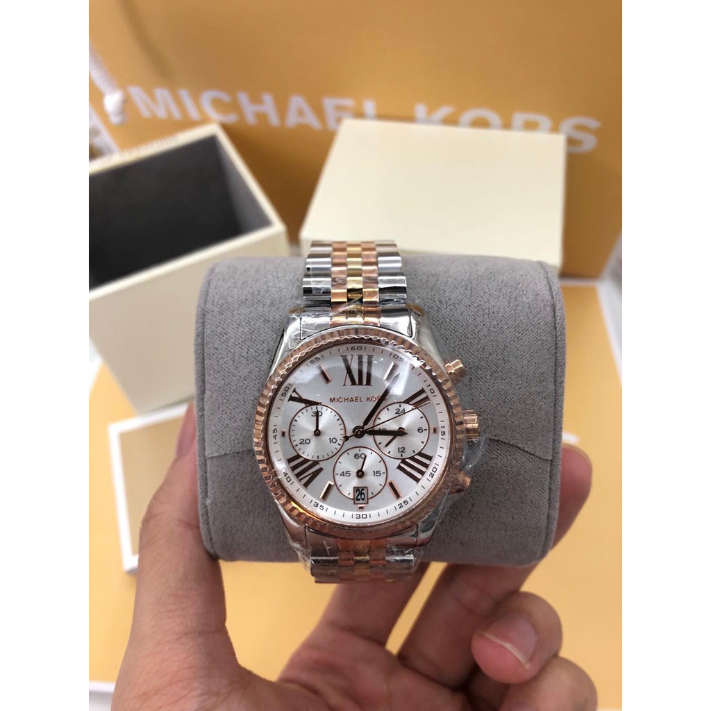 Michael kors lexington tritone hot sale watch