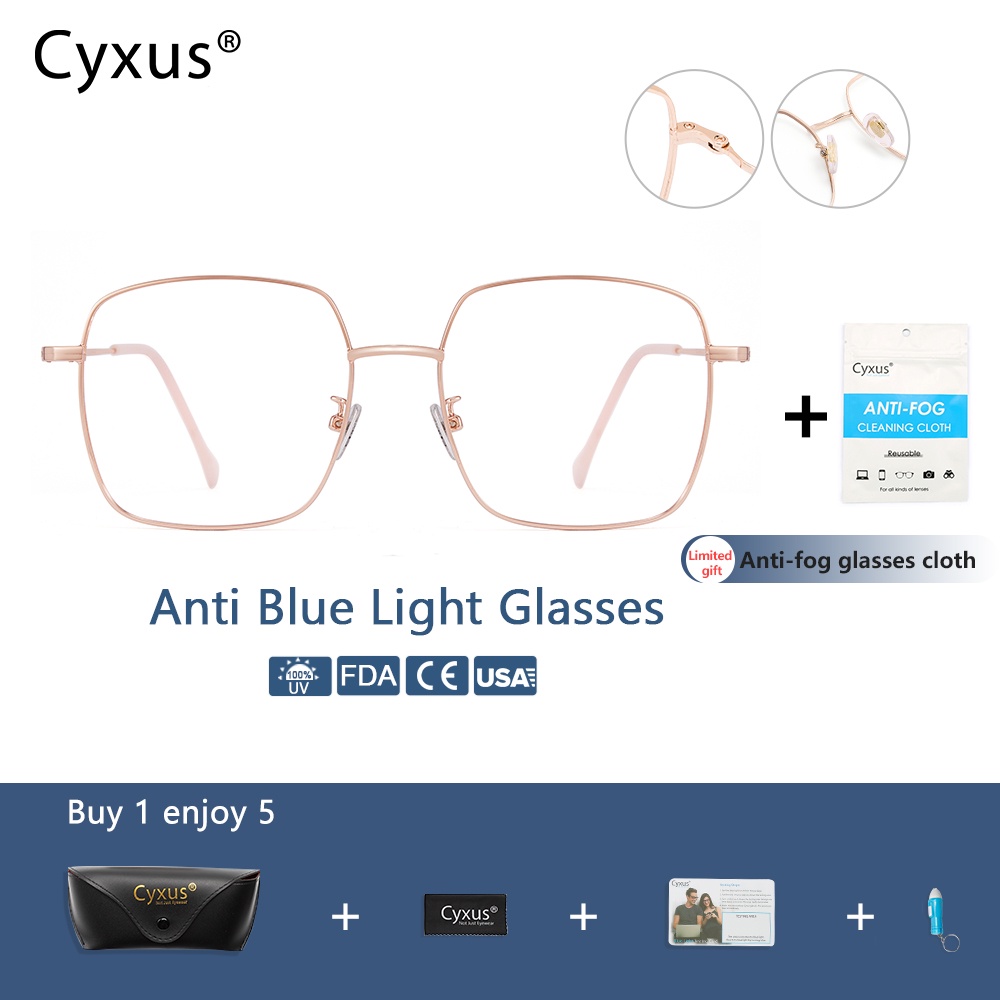 Cyxus Anti-Radiation Eyeglasses For Womens Anti-Blue Light Glasses ...