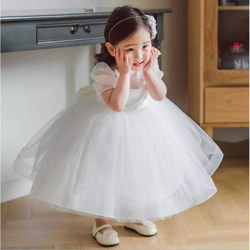 Baby white party dress best sale