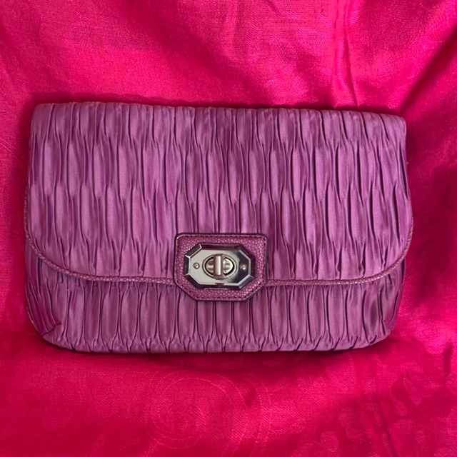 *Clearance Sale* Preloved Coach Evening Bag With Chain Shopee Philippines