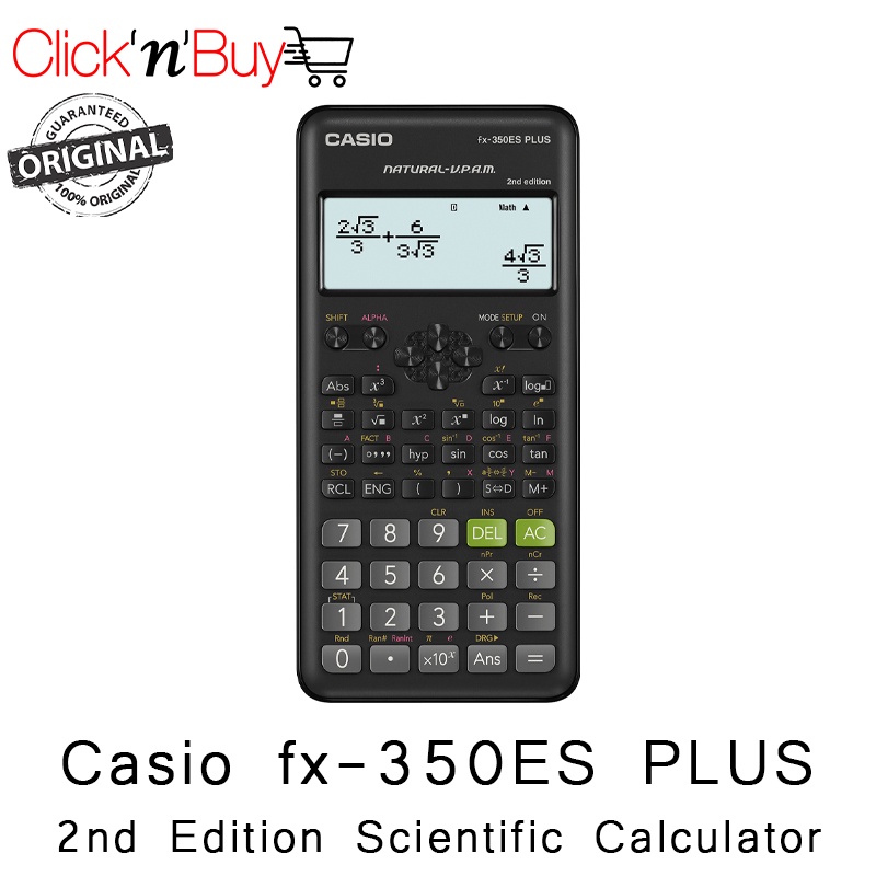 Casio FX-350ES Plus-2 Scientific Calculator. 2nd Edition. Natural ...