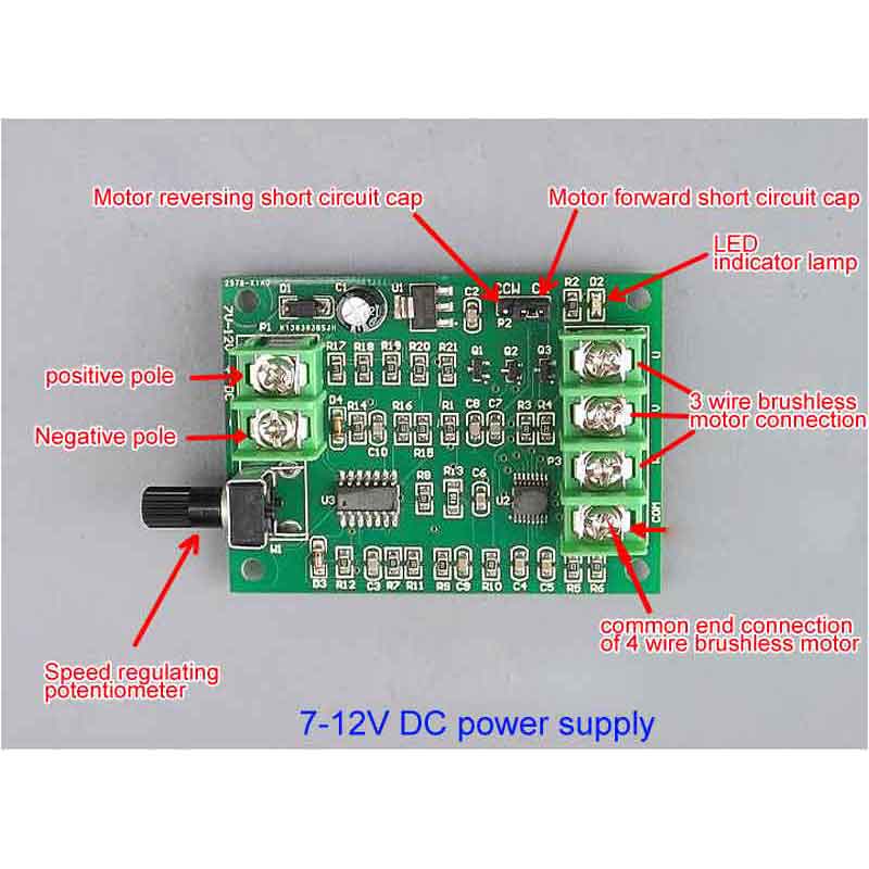 Micro DC brushless motor driver Speed control board Optical drive hard