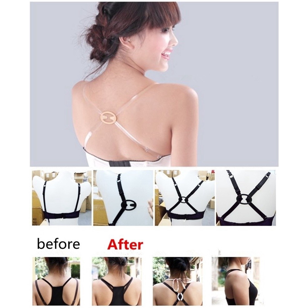 COD 3Pcs Bra Invisible Clips Hide Bra strap Lift adjust Buckle