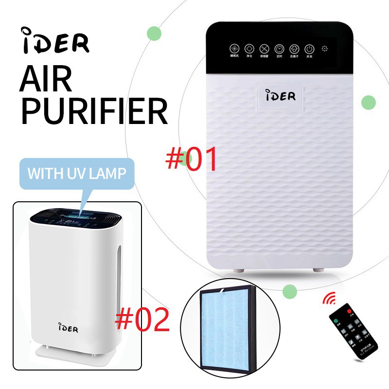Air Purifier ider True Filter Remove Sterilizer Ozone Formaldehyde cleaning Large Ionizer PM2.5 Shopee Philippines