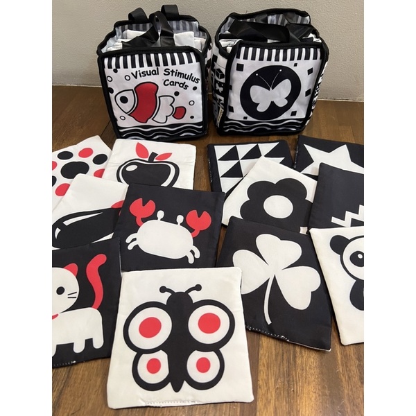 20pcs Soft Flash Cards for Baby / Black White Soft Flash Cards with ...