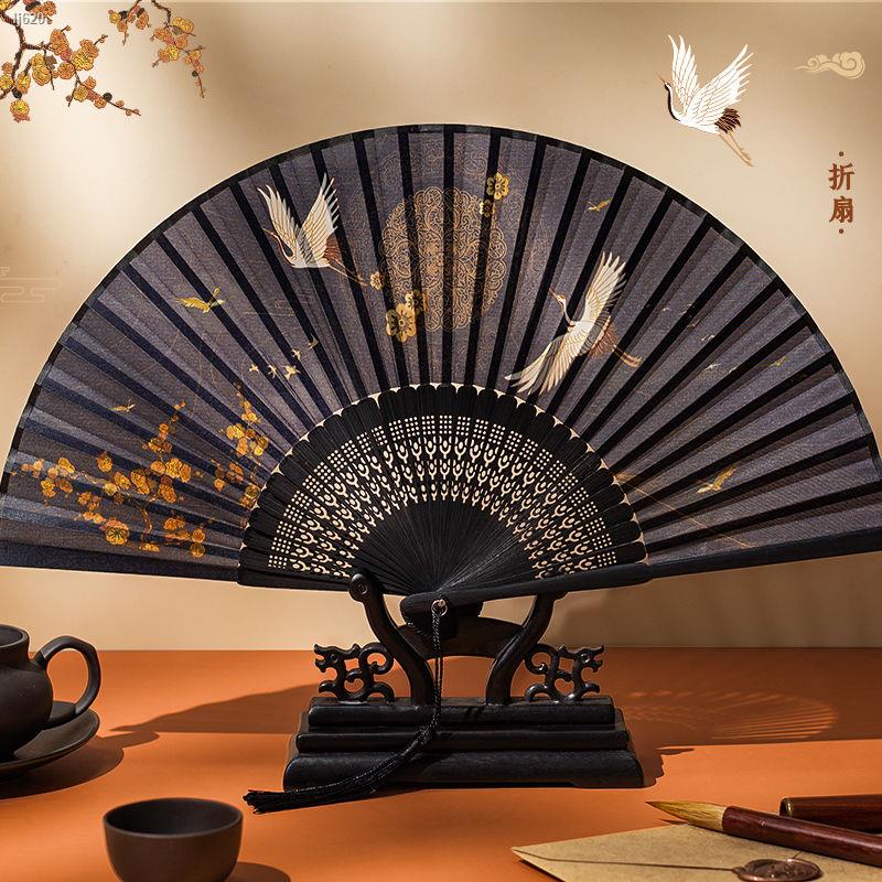 Ancient Fan Hanfu Female Folding Male Student Domineering Fairy ...