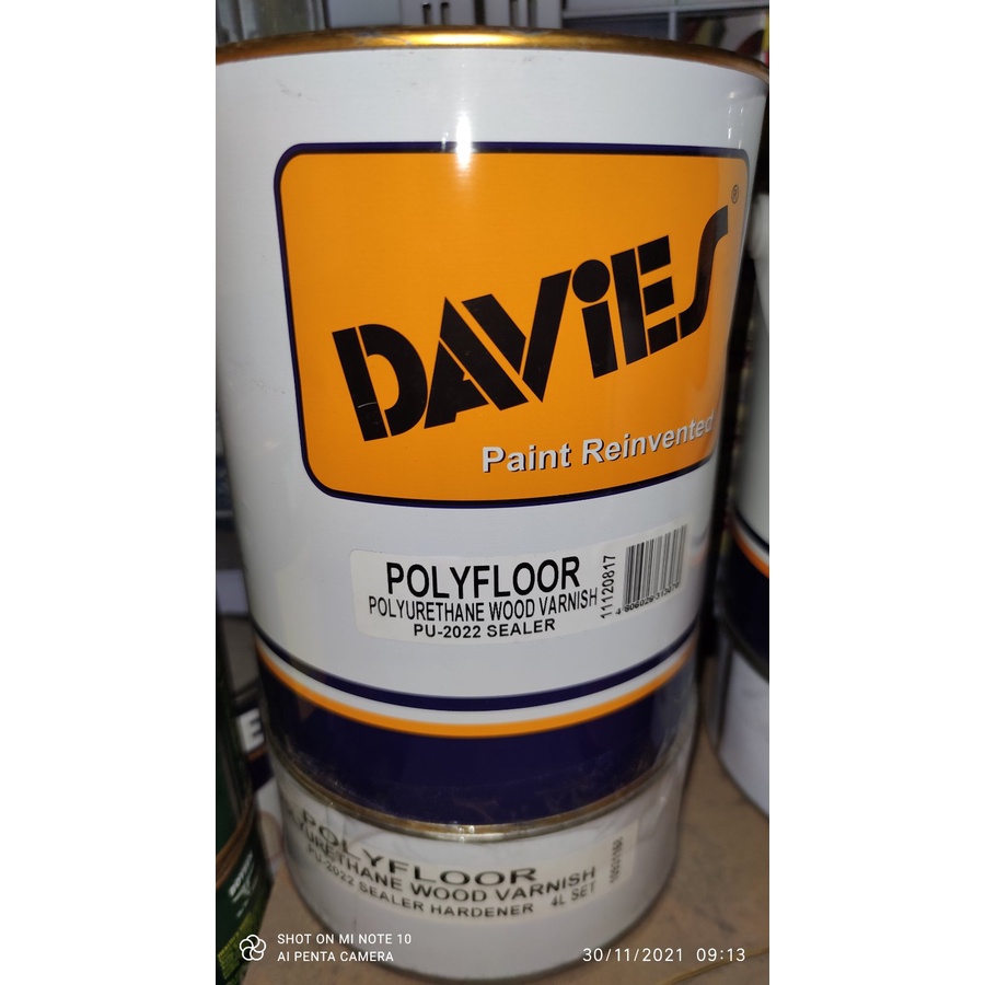 Davies PU2022 Polyfloor Polyurethane Sealer Clear Paint Gallon / 4 ...