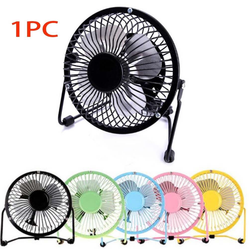 AL #157 METAL PORTABLE MINI DESKTOP COOLING ELECTRIC FAN WITH USB AND ...