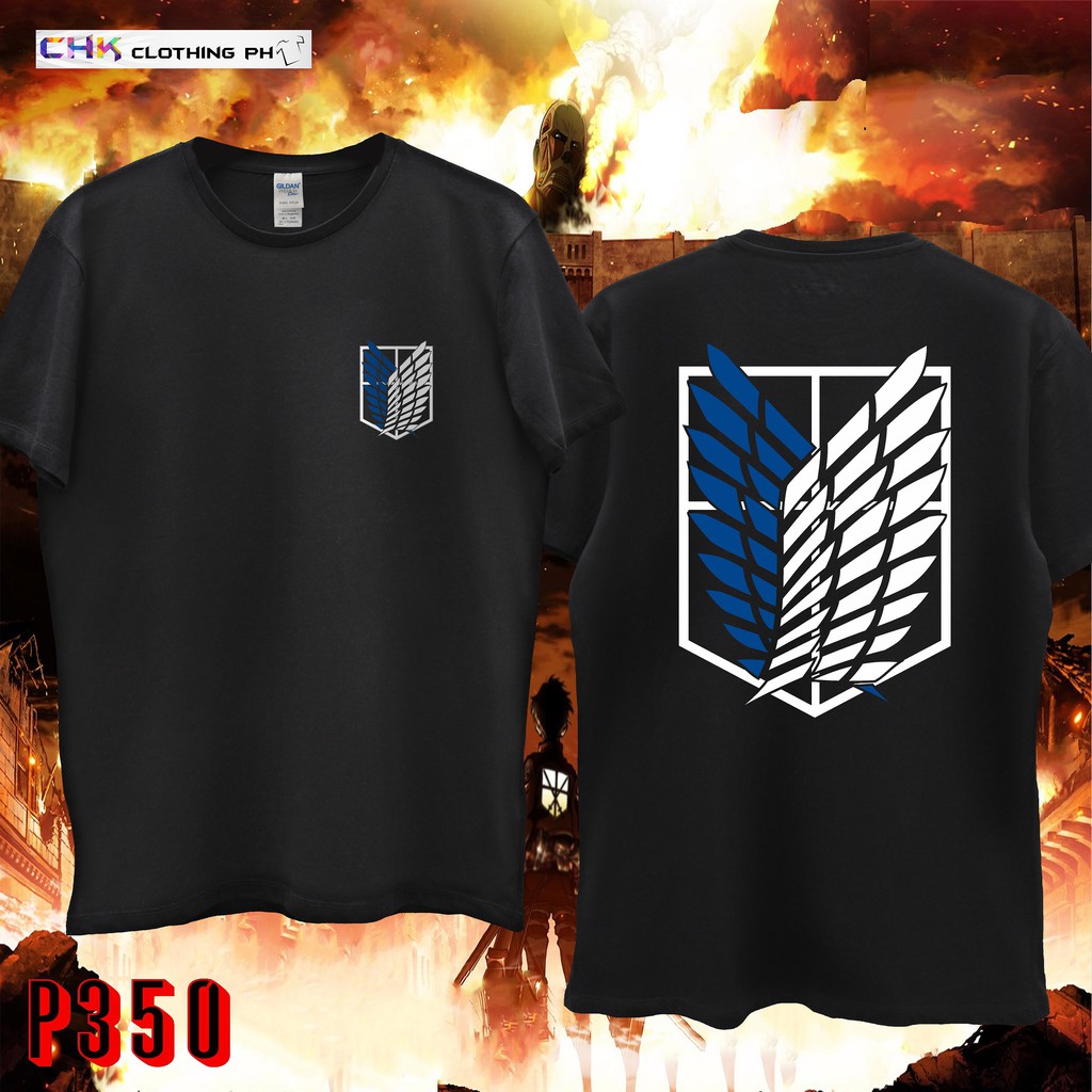 Attack on titan shirt hotsell survey corps