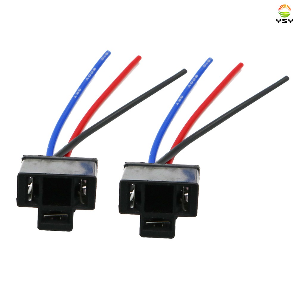 2pcs H4 9003 HB2 Bulb Socket Female Adapter pigtail Harness Plug