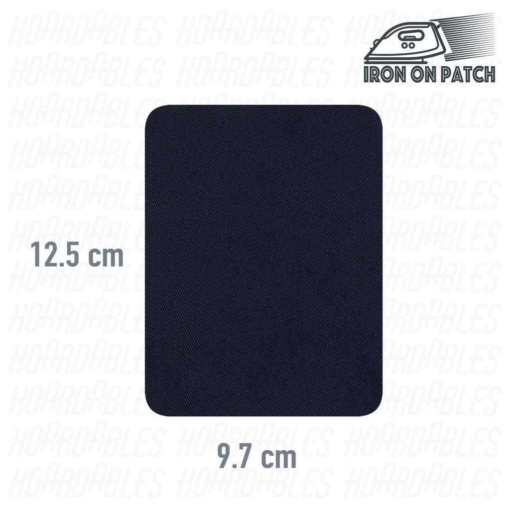 Black Plain Rectangle Iron On Sew DIY Decor Embroidered Patch | Shopee ...