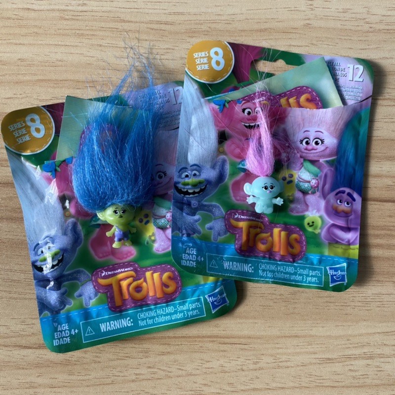 3X-Dreamworks Trolls Series 8 Blind Bag Figure / Mystery Pack Hasbro US  Seller 