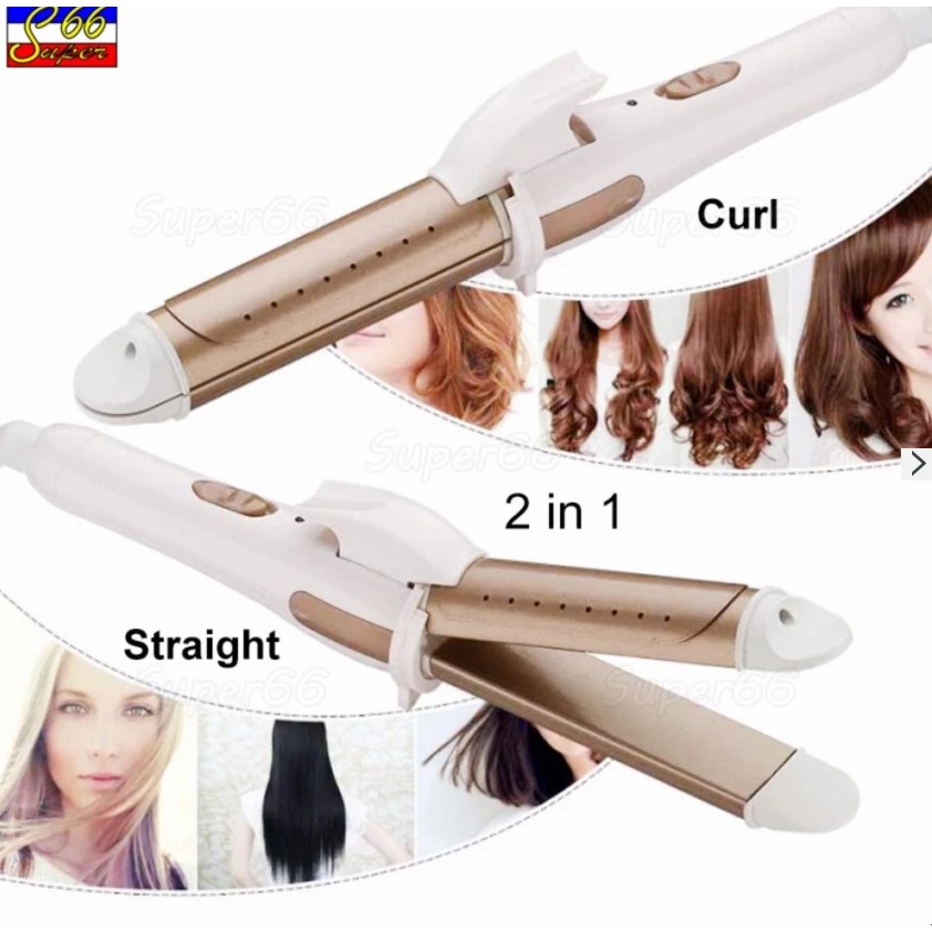 NOVA 2 in 1 Hair Straightener and Curler Professional Shopee