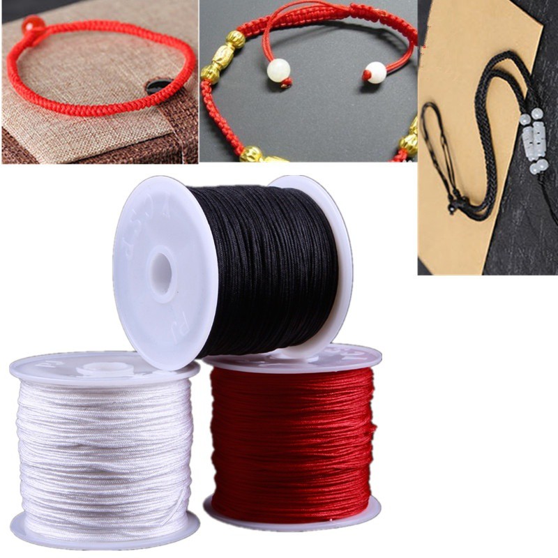 1 Roll 90M 1mm Nylon Cord Thread Chinese Knot Macrame Bracelet Braided Cord