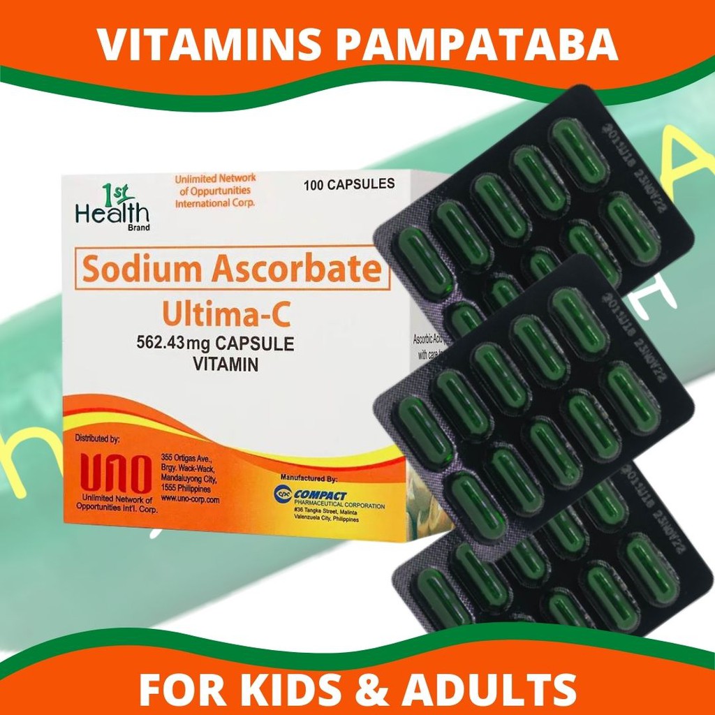 Vitamins na pampataba 30 caps Ultima C 562.43mg Sodium Ascorbate