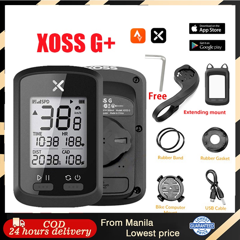 xoss g plus XOSS Bike Computer G Wireless GPS Cycling Speedometer Odometer Cadence Waterproof Road Shopee Philippines