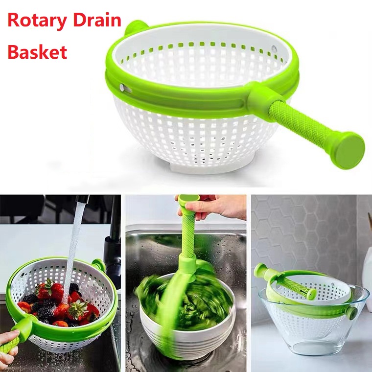 Salad Spinner Kitchen Dishwasher Rotary Drainer Spinner Dishwasher