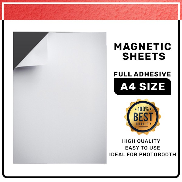 Magnetic Sheet A4 Size With full Adhesive Sticker Thick Cuttable Ref ...