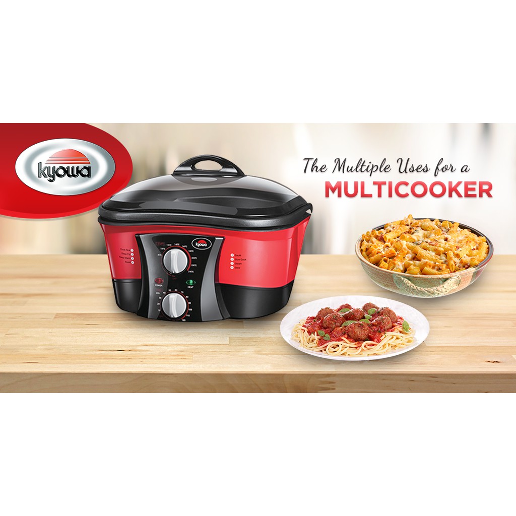 Kyowa Multi Cooker 8-in-1 KW-3800 (Black/Red) | Shopee Philippines