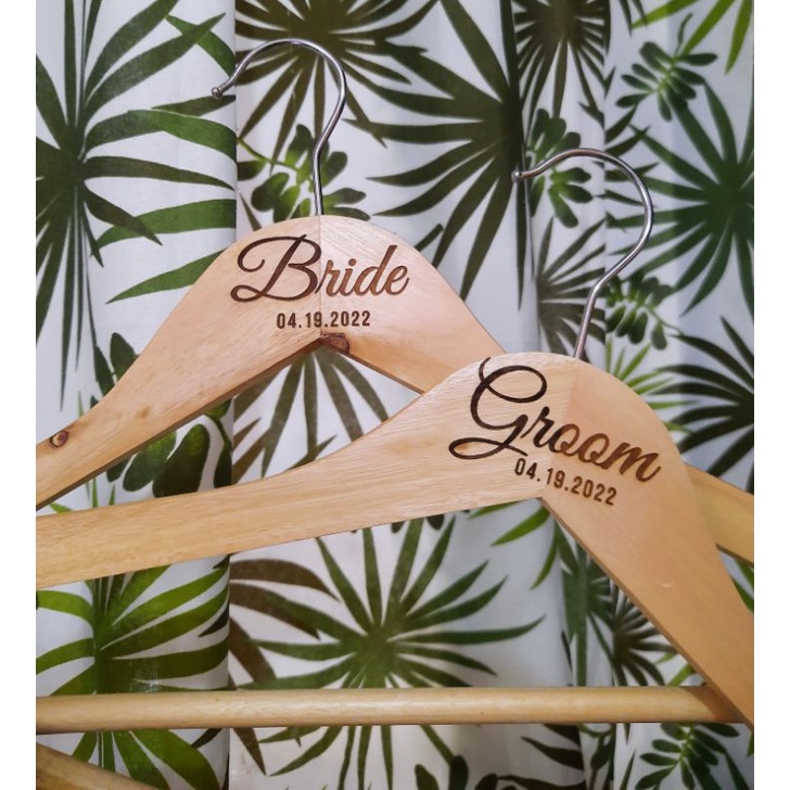 1pc Personalized Wooden Hanger Laser Engraved Shopee Philippines