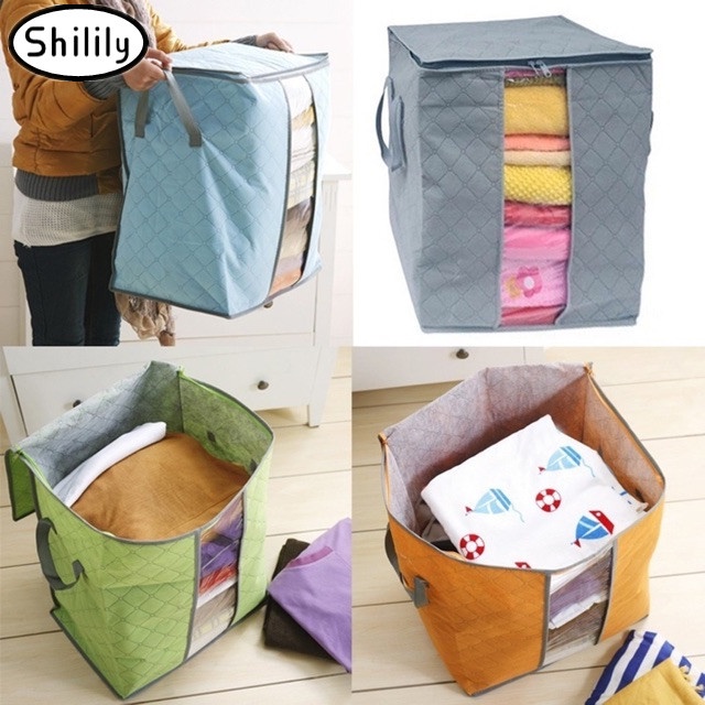 Shilily Foldable Clothes Pillow Blanket Closet Underbed Storage Bag ...