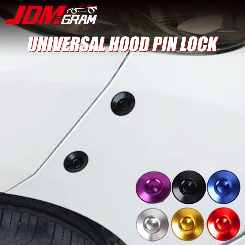Aluminum Car Hood Pin Lock 22mm 1pc Universal Auto Push Button