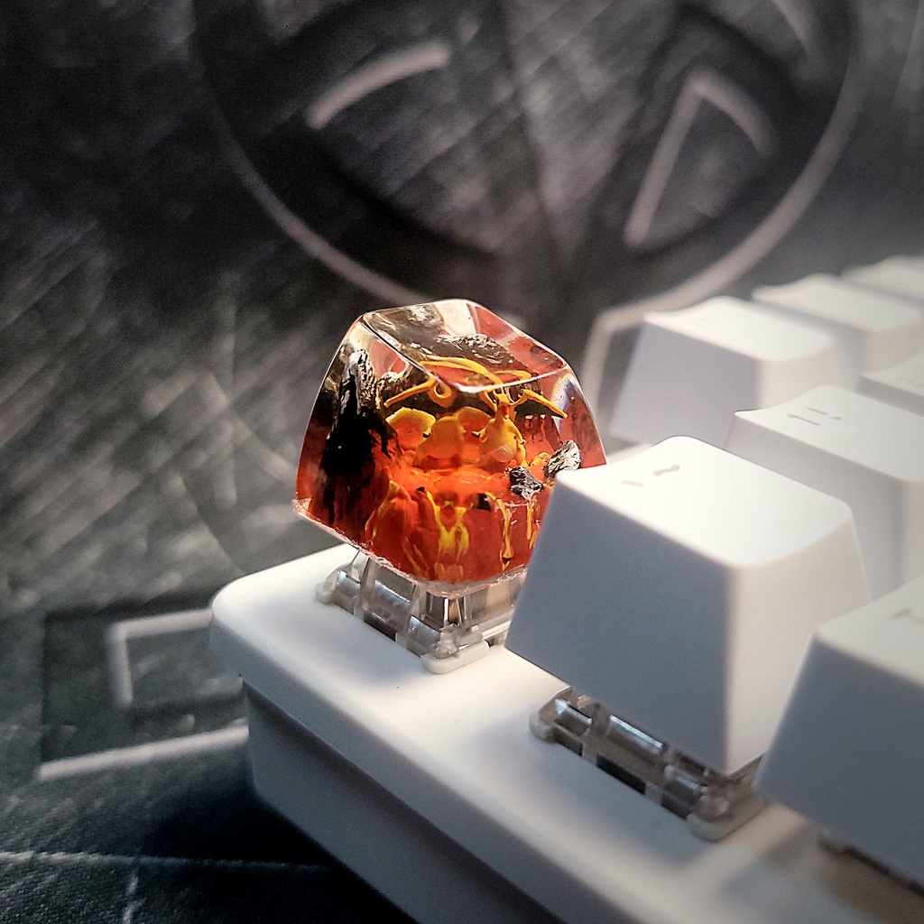 Mechanical keyboard buttons - Pokemon Charizard keycap - artisan keycap ...