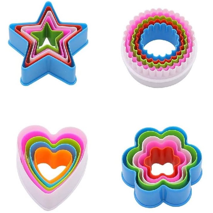 Plastic Cake Mold Cookie Cutter With Different Shapes Heart Flower Star