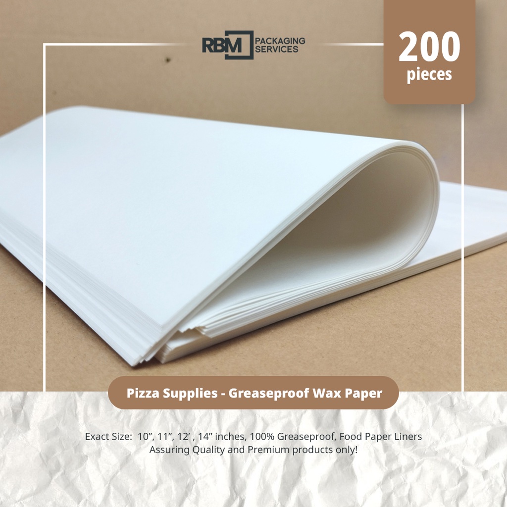 Grease Proof Wax Paper Food liner Burger Wrapper Wrapper Baking