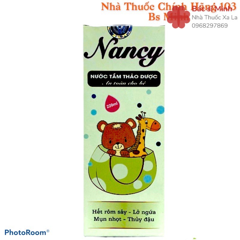 Nancy herbal bath water for babies to care for rash, itchy sores